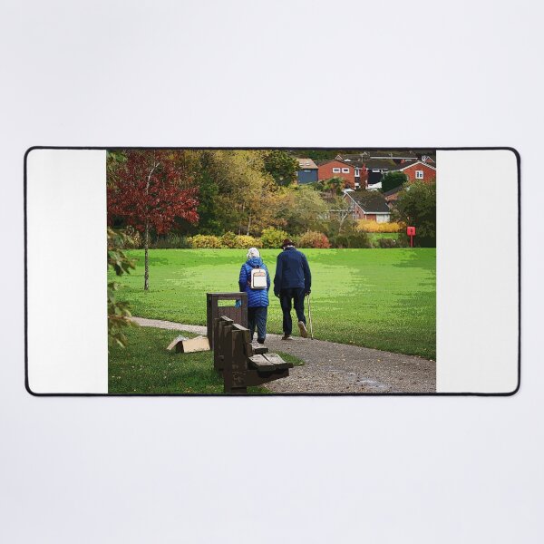Item preview, Old couple walking on a path in the park designed and sold by santoshputhran.