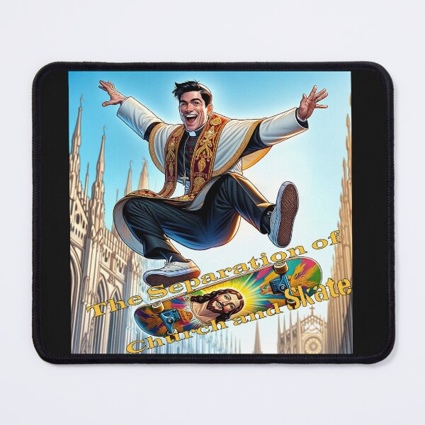 Item preview, Separation of Church and Skate - Skateboarding Priest designed and sold by Matthew Kinnersly.