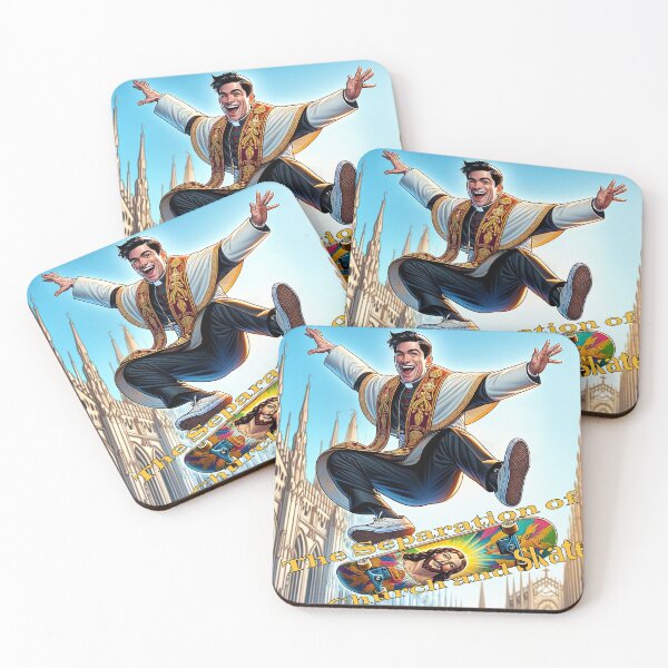 Item preview, Separation of Church and Skate - Skateboarding Priest designed and sold by Matthew Kinnersly.