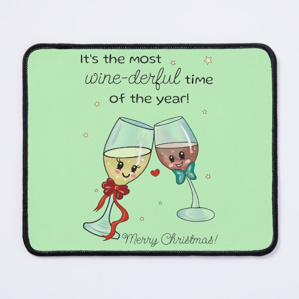 Item preview, Christmas gift to wine lovers - funny Christmas pun joke designed and sold by HajnalkArt.
