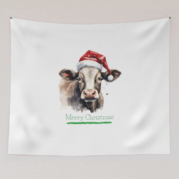 Item preview, Christmas Highland Cow Christmas Cows Xmas Cows in Santa Hat Funny Christmas Animals  designed and sold by OliveAndSnow.