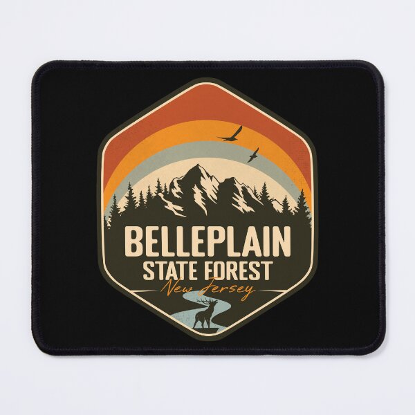 Item preview, Belleplain State Forest New Jersey - NJ Vintage Sunset Badge Forest and Wilderness  designed and sold by mountainfad.