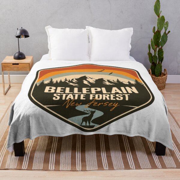 Item preview, Belleplain State Forest New Jersey - NJ Vintage Sunset Badge Forest and Wilderness  designed and sold by mountainfad.