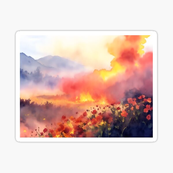 Aperçu de l'œuvre Fleur au milieu des flammes créée et vendue par AP.