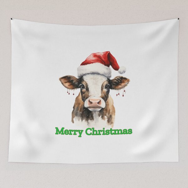 Item preview, Christmas Highland Cow Christmas Cows Xmas Cows in Santa Hat Funny Christmas Animals  designed and sold by OliveAndSnow.