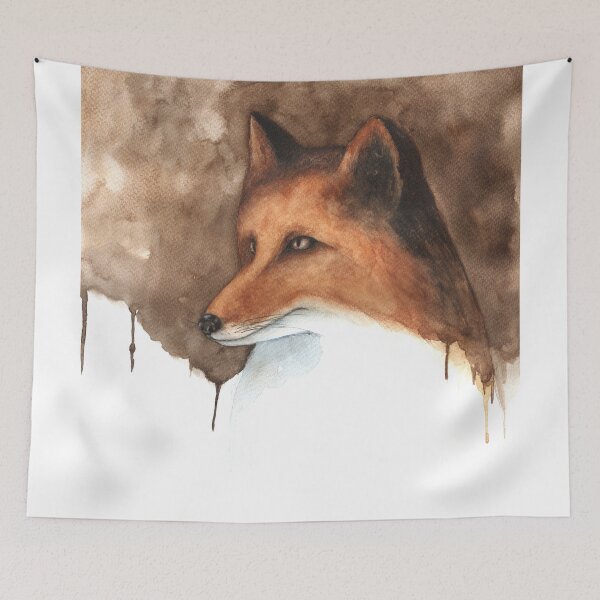 Item preview, watercolor fox designed and sold by J sora.