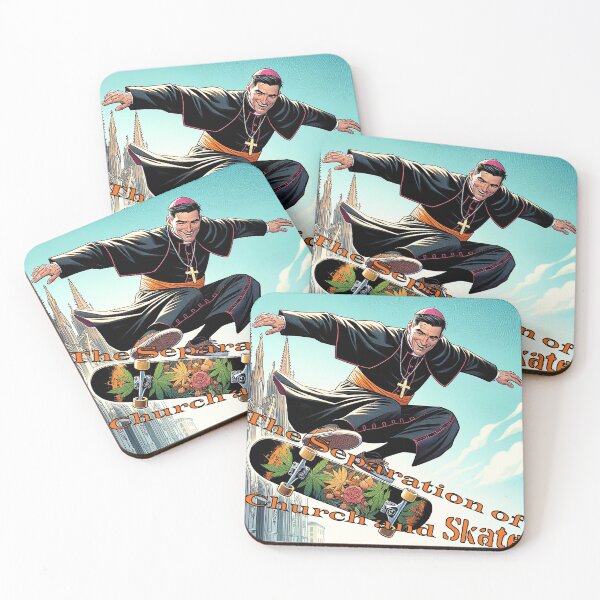 Item preview, Copy of Separation of Church and Skate 2 - Skateboarding Priest designed and sold by Matthew Kinnersly.