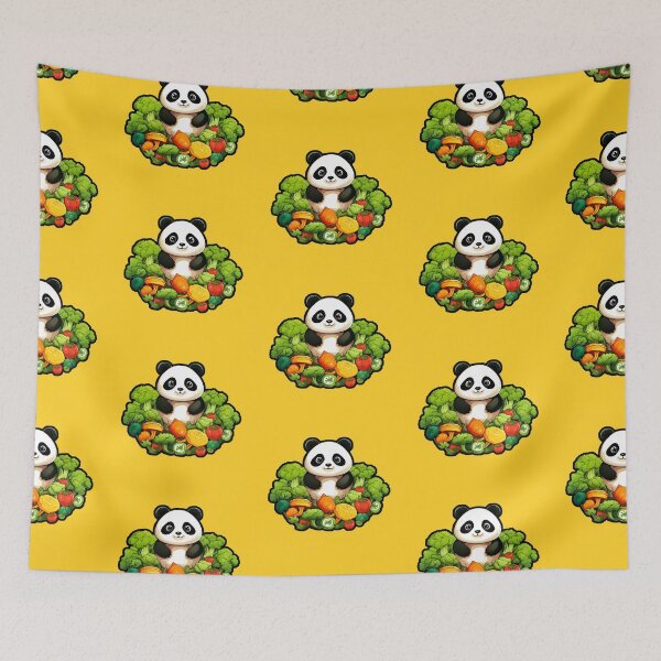 Item preview, A cute panda and vegetables, Diet lose weight designed and sold by kongkorakrich.