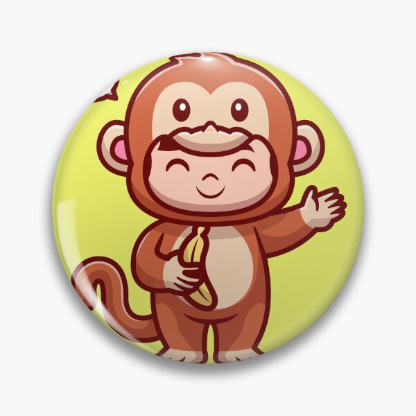 Item preview, Cute Kid Wearing Monkey Costume with Banana Cartoon Vector Icon Illustration designed and sold by hjian8219.