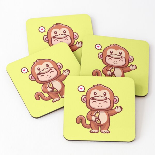 Item preview, Cute Kid Wearing Monkey Costume with Banana Cartoon Vector Icon Illustration designed and sold by hjian8219.