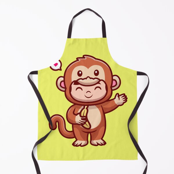 Item preview, Cute Kid Wearing Monkey Costume with Banana Cartoon Vector Icon Illustration designed and sold by hjian8219.