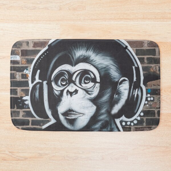 Item preview, Monkey DJ Stencil Graffiti designed and sold by Bomax121.