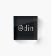 Odin- The horns of Odin, a satanist symbol Acrylic Block