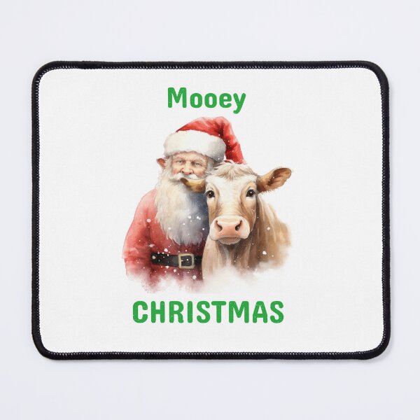 Item preview, Christmas Highland Cow Christmas Cow with The Santa Clause Xmas Cows Festive Mood designed and sold by OliveAndSnow.