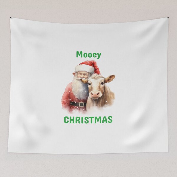 Item preview, Christmas Highland Cow Christmas Cow with The Santa Clause Xmas Cows Festive Mood designed and sold by OliveAndSnow.