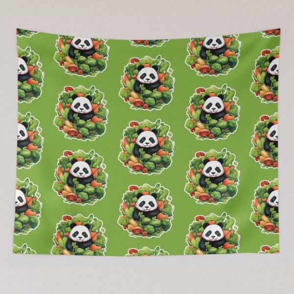 Item preview, A cute panda and vegetables, Diet lose weight designed and sold by kongkorakrich.