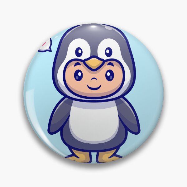Item preview, Cute Kid Wearing Penguin Costume Cartoon Vector Icon Illustration designed and sold by hjian8219.