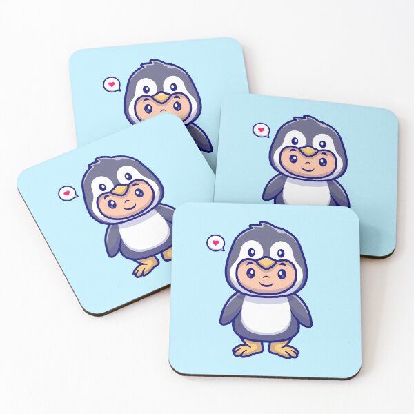 Item preview, Cute Kid Wearing Penguin Costume Cartoon Vector Icon Illustration designed and sold by hjian8219.