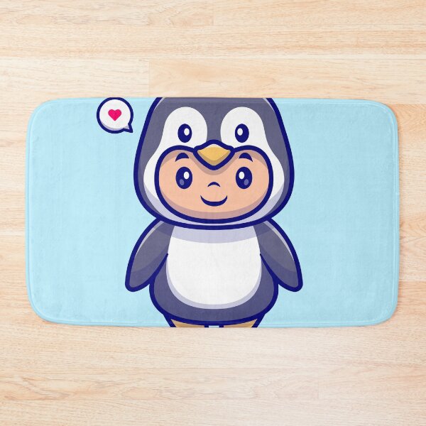 Item preview, Cute Kid Wearing Penguin Costume Cartoon Vector Icon Illustration designed and sold by hjian8219.