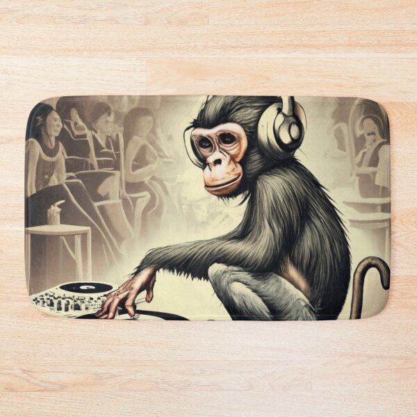 Item preview, Monkey DJ Stencil Graffiti designed and sold by Bomax121.