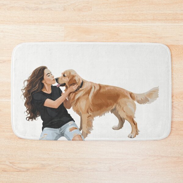 Item preview, Golden Retriever with his happy mom  designed and sold by cutie1pie1dogs.