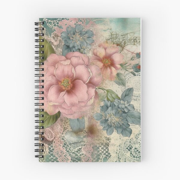 Item preview, Diario basura floral, encaje y flores, detalles intrincados designed and sold by Adorn Prints.