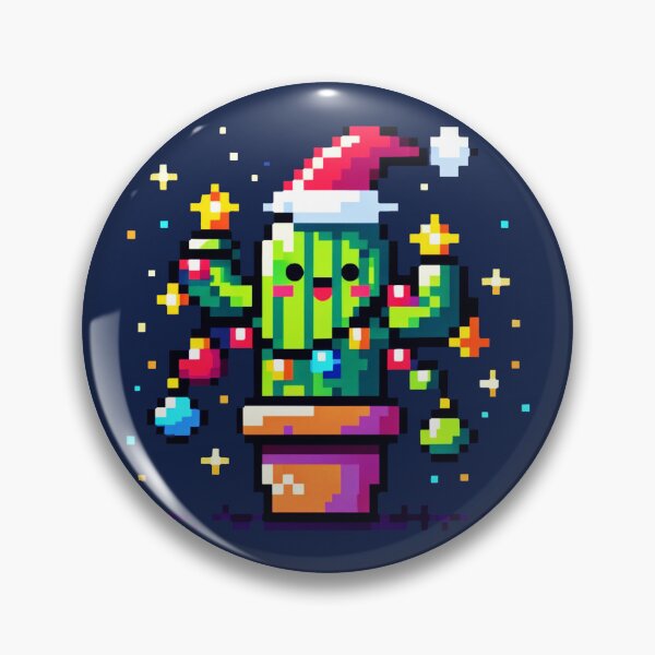 Item preview, Festive Cactus: 8-Bit Christmas Decor designed and sold by PixelPunkster.