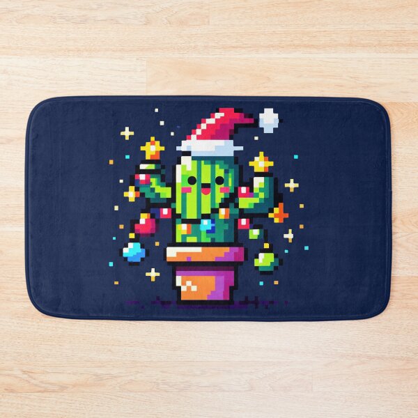 Item preview, Festive Cactus: 8-Bit Christmas Decor designed and sold by PixelPunkster.