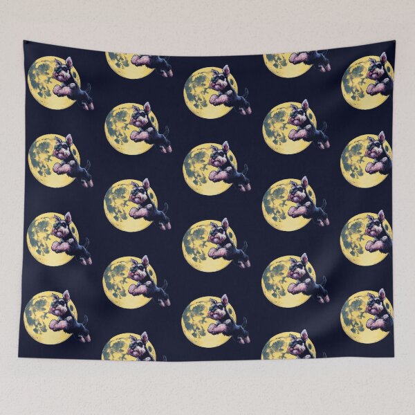 Item preview, The Schnauzer Jumped Over The Moon designed and sold by barksandsqueaks.