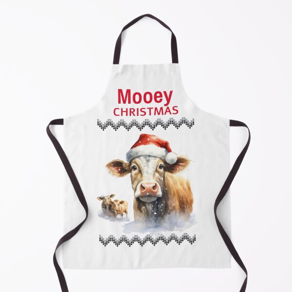Item preview, Christmas Highland Cow Xmas cows in Santa Hat Festive Mood Christmas Cow designed and sold by OliveAndSnow.