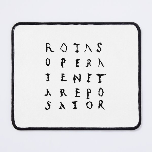 Item preview, Roman Sator Square, black lettering designed and sold by OptimoPrincipi Roman Coins.