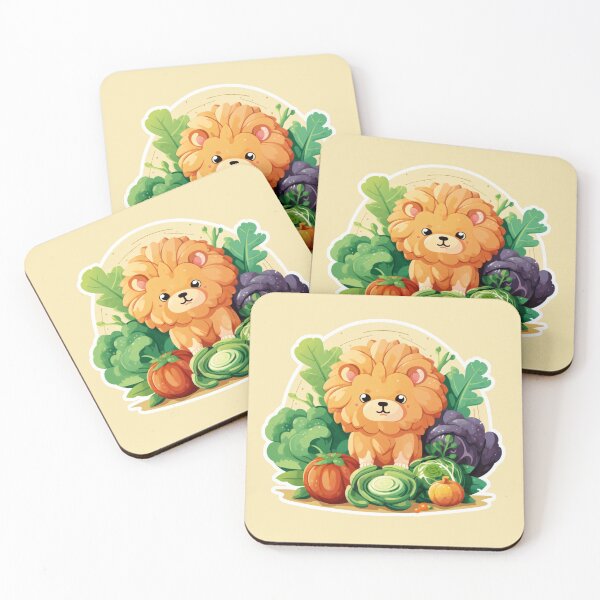 Item preview, A cute vegetarian lion and vegetables designed and sold by kongkorakrich.