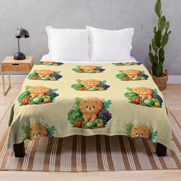 Item preview, A cute vegetarian lion and vegetables designed and sold by kongkorakrich.