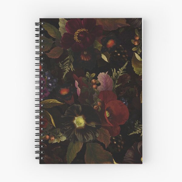 Item preview, Black Mystic Night Vintage Flower Garden Nightgarden designed and sold by UtArt.