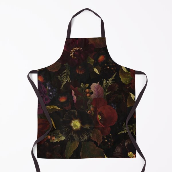 Item preview, Black Mystic Night Vintage Flower Garden Nightgarden designed and sold by UtArt.