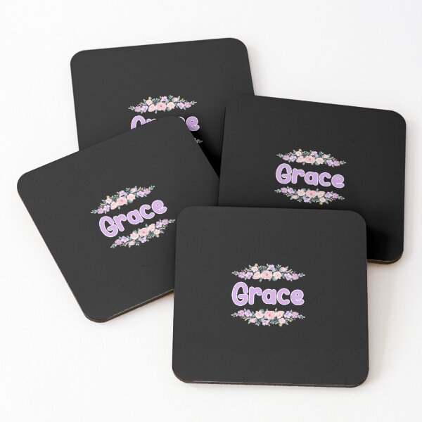 Item preview, Purple Flower Grace Name Label (Black) designed and sold by NormadWorld.