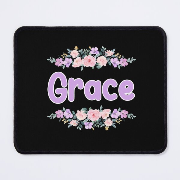 Item preview, Purple Flower Grace Name Label (Black) designed and sold by NormadWorld.
