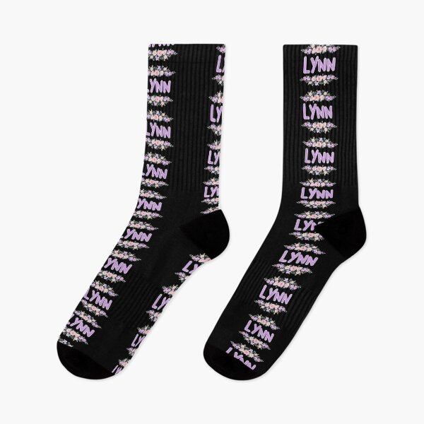 Item preview, Purple Flower Lynn Name Label (Black) designed and sold by NormadWorld.