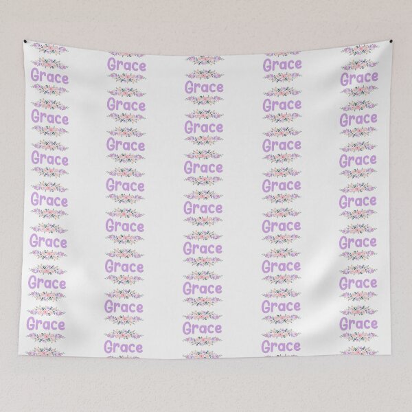 Item preview, Purple Flower Grace Name Label  designed and sold by NormadWorld.
