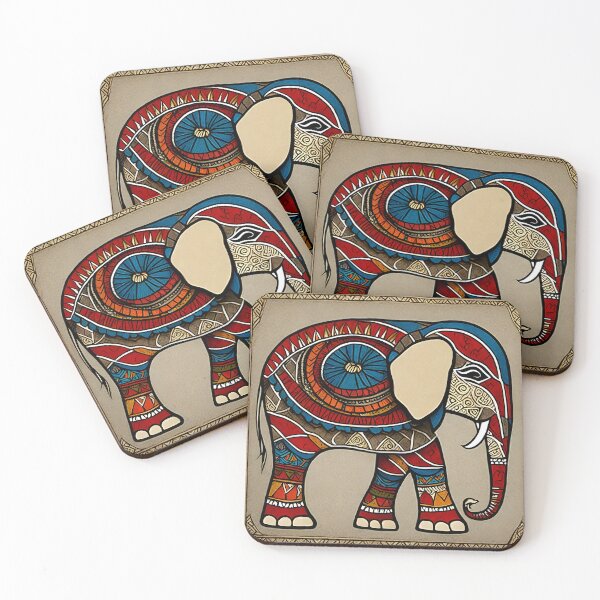 Item preview, Indian traditional Elephant art Madhubani style designed and sold by Pride-Casuals.