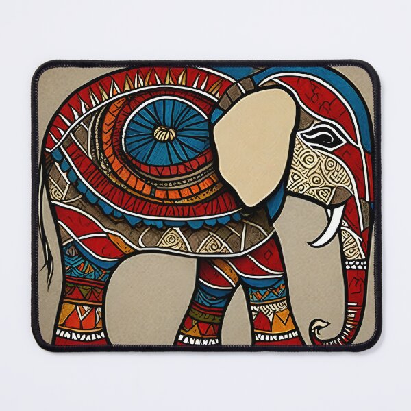 Item preview, Indian traditional Elephant art Madhubani style designed and sold by Pride-Casuals.