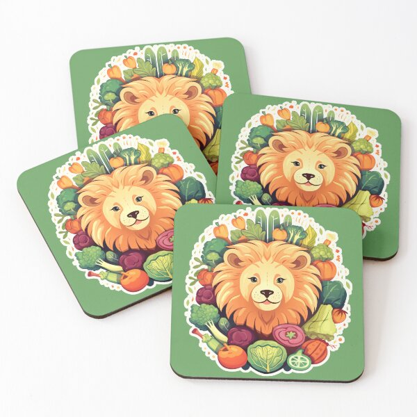 Item preview, A cute vegetarian lion and vegetables designed and sold by kongkorakrich.