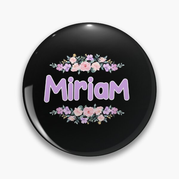 Item preview, Purple Flower Miriam Name Label (Black) designed and sold by NormadWorld.
