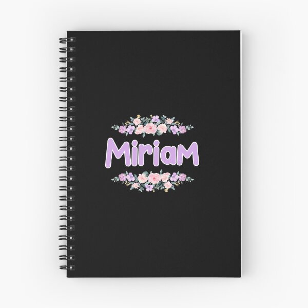 Item preview, Purple Flower Miriam Name Label (Black) designed and sold by NormadWorld.