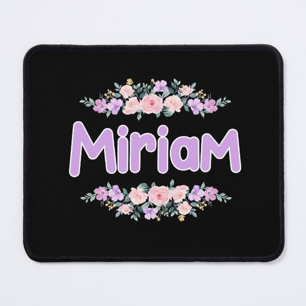 Item preview, Purple Flower Miriam Name Label (Black) designed and sold by NormadWorld.