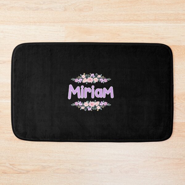 Item preview, Purple Flower Miriam Name Label (Black) designed and sold by NormadWorld.