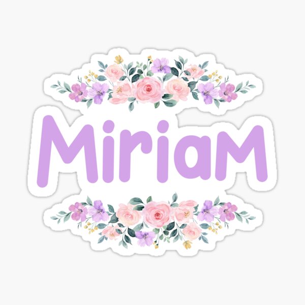 Item preview, Purple Flower Miriam Name Label designed and sold by NormadWorld.