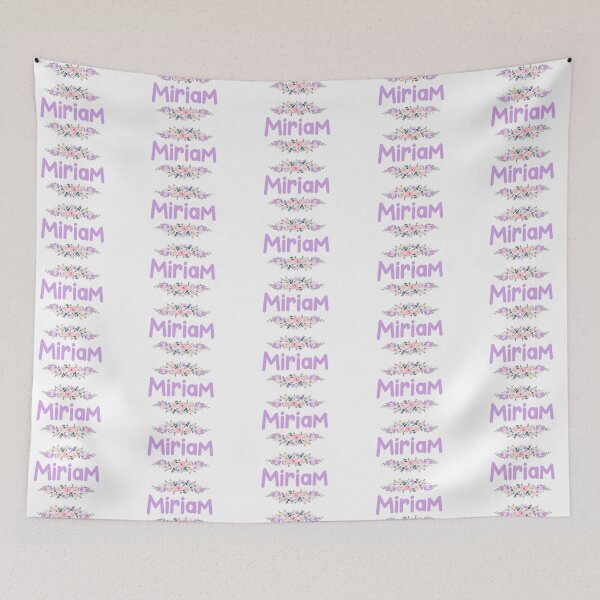 Item preview, Purple Flower Miriam Name Label designed and sold by NormadWorld.