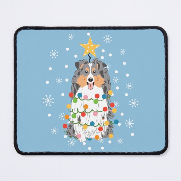 Item preview, Blue Merle Sheltie Shetland Sheepdog Christmas Tree  designed and sold by Lulupainting.