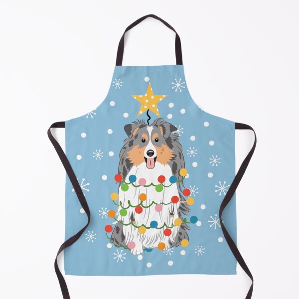 Item preview, Blue Merle Sheltie Shetland Sheepdog Christmas Tree designed and sold by Lulupainting.